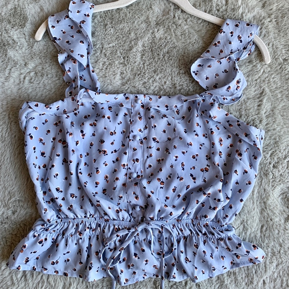 Pastel blue crop top